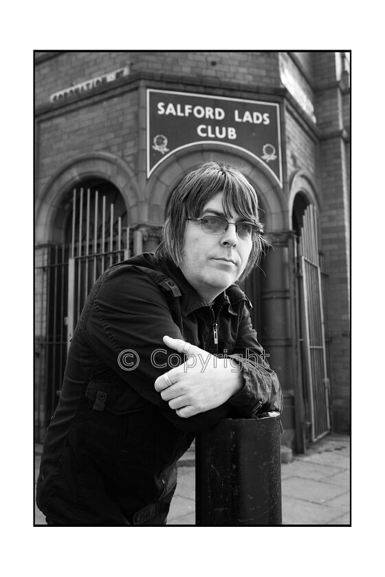 25C 
 UNITED KINGDOM - MARCH 01: Photo of Andy ROURKE; Posed outside Salford Lad's Club (Photo by Stephen Wright/